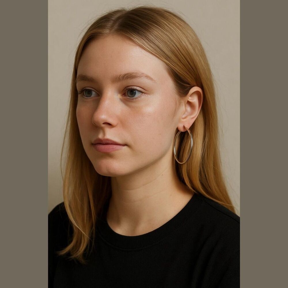 Women's Unbranded Gold Tone Large Hoop Earrings One Size